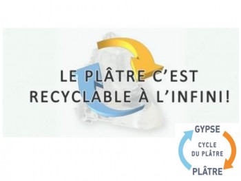 Logo recyclage plâtre